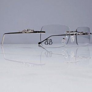 Braglia White Gold Glasses Sunglasses Eyeglasses Frames